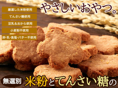 天然生活 【米粉とてんさい糖の豆乳おからクッキー】 洋菓子　おやつ 景品 イベント パーティイベント